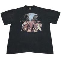 Vtg The Beatles Abbey Road 1990 Promo  Band Single Stitch T-Shirt Mens Womens Tees Top REPRINT S gray