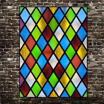Europos stiliaus retro bažnyčios stiklo plėvelė, permatoma vitražinė lipdukas, nepermatoma privatumo langų plėvelė, balkono UV apsauga (as the picture,30x75cm) blue