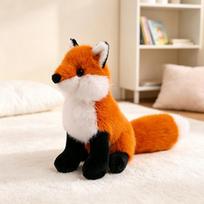 Gulantis minkštas pūkuotas lapės pliušinis žaislas Mielas animacinis gyvūnas Lapės kimštas lėlė Mergaičių mylimoji Valentino dienos dovana Kawaii gimtadienio dovana Kalėdos orange