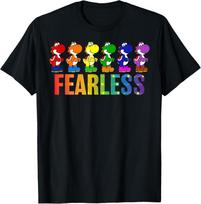 Super Mario Bros. Pasididžiavimas Yoshi Drąsus Vaivorykštės Linija Marškinėliai L blue