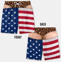 Amerikos vėliavos rašto drąsūs maudymosi šortai Maudymosi šortai Juokingi grafiniai Greitai džiūstantys Dryžuoti boardshorts Vyriški vasaros paplūdimio šortai S red