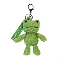 Adorable Frog Plush Keychain for Family And Friends 9cmx4cmx12cm green