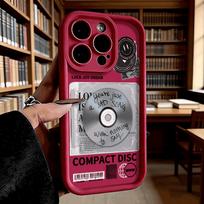 Monochrome Sad Song CD Phone Case for iPhone 17 16 15 14 13 12 11 Pro Max Plus Anti Scratch, Gel Flexible Protective iPhone XS Max brown