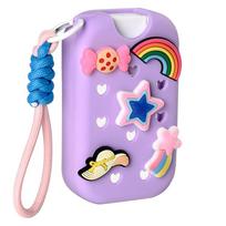 Lightweight Hand Sanitizer Spray Case With Charms Keyring Protective Cover Heart-shaped Hole Shockproof for Touchland 30ml violetinė