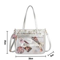 New Original Spicy Girl Cool Ita Bag Large Capacity Transparent Pain Layer Crossbody Bag Love Chain Ulzzang Shoulder Bag Handbag sidabras