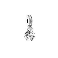 Pandora Four-leaf clover design letter engraving pendant women's silver 791949CZ sidabras