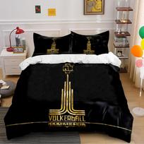 Rammstein Volkerball Black Bedding Set Bedding set (1 duvet cover, 2 pillowcases, duvet not included) 135x200cm white