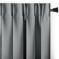 Užtemdanti užuolaida su daugiafunkce raukimo juosta, pilka, 140 × 260 cm