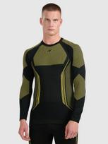 4F Vyriškas termoaktyvus besiūlis apatinis trikotažas (viršus) - geltonas L/XL
