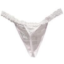 Women Lacy G-String Thongs No Show Bikini Panties Underwear Low Waist Thongs T-back Lingerie  Yellow XL