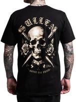Sullen Men's Pena Premium Short Sleeve T-shirt Tattoo Skull Roses Art Logo Tee XXXL black