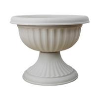 Yousheng Plastic Flower Urn Planter, Goblet-Shaped Plant Pot, Lightweight Flowerpot with Drainage Holes for Indoor Outdoor Garden Patio Porch S šviesiai smėlio spalvos