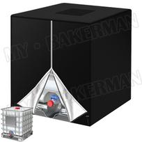 Waterproof Heavy Duty IBC Tote Cover 275 Gallon Oxidation Resistant IBC Water Tank Cover Outdoor 120x100x116cm juoda