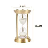 Rotatable Metal Hourglass Timer: Luxurious 1-60 Minute Ornament for Office or Home Decor, Ideal Housewarming Gift. Little Mimi 3min beige