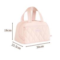 Insulated Bento Bag: Portable Lunch Box for Office Workers and Students, Ultra-Thick Thermal Design for Autumn Outings rožinė