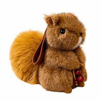 Minkštas pliušinis triušio raktų pakabukas Pliušinės voverės Pliušinio zuikio rankinės pakabukas Automobilio raktų žiedas Brown-Squirrel brown