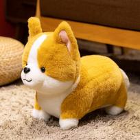 Lifelike Corgi Dog Plush Toy Stuffed Animal Cute Simulation Puppy Inu Fluffy Appease Baby Doll Gift for Children Birthday 19cm orange