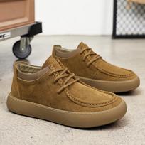 Rudos Odinės Laisvalaikio Batai Vyrams Batai Suede Oda Suvarstomi Vidutinio Aukščio Vairavimo Vyriški Laisvalaikio Batai Lauko Oksfordai Batai Vyras 38 brown