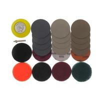 Professional Headlight Restoration Polishing Sanding Discs Set 3Inch Sanding Pad For Car Lens Polishing Refinishing 1 gray
