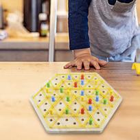 Triangle Chess Game Strategy Board Tabletop 2-4 Players Chain Puzzle for blue