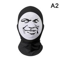 3D juokinga pilno veido kaukė Elastingas tinklelis Naujiena pilno veido kaukė vyrams moterims Cosplay galvos apdangalas Imitacija Balaclava kepurė Galvos apdangalas white