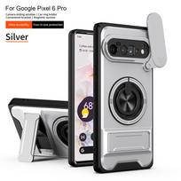 For Google Pixel 6 Pro Case Google Pixel 6 Pro Cover Cases Magsafe Magnetic Fold Holder Military Armor Camera Protection Cover Google Pixel 6 Pro white
