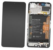 Originalus Huawei Honor 200 Smart / Honor X7c 5G LCD ekrano ir jutiklinio skydelio modulis su rėmeliu ir akumuliatoriumi, juodas (gamintojo serviso pakuotė)