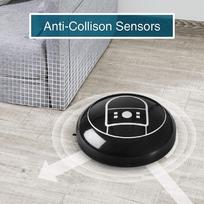 Automatic Rechargeable Clean Robot Vacuum Cleaner Sweeping Smart Strong Suction Cordless Floor Dust Auto Machine 1200 mAh balta