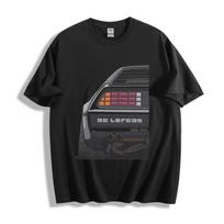 DeLorean Time Machine T-Shirt - Iconic Backlit Design Unisex Tee S black
