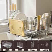 Stainless Steel Over-Sink Dish Drying Rack beige