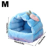 Hamster Houses Breathable Chew-proof Enrichment Nest Hamster Cage For Bunny Pet Ferret Animal Chinchilla Squirrel Birds Winter M mėlyna