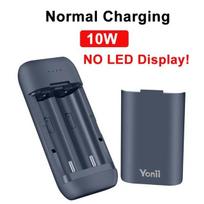 18650 Battery Charger Case DIY Power Bank Box Portable QC3.0 PD 18W Fast Charging Case for 18650 21700 20700 Lithium Batteries BC2 Black gray