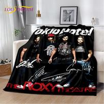 Tokio Hotel Rock Band Bill Kaulitz Blanket,Flannel Soft Throw Blanket for Home Bedroom Bed Sofa Picnic Office Hiking Leisure Nap 75x90cm gray