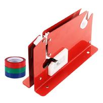 Heavy Duty Iron Bag Sealer Set With 6 Adhesive Wrapping Tapes And Tape Dispenser For Retailers And Food Processors raudona