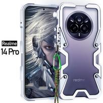 For Realme 14 Pro Plus Armor Screw Metal Frame Shockproof Cover For Realme 14 Pro Aluminium Bumper Cases Heavy Duty Fundas Realme 14 Pro Plus gray