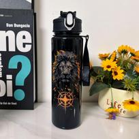 Mielas Liūto Tigro Karvės Raštas 750ml Vandens Puodelis Nešiojamas į Mokyklą Sporto Salę Stovyklavimą Dovana Draugams Šeimai 0.75L black