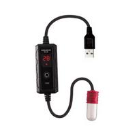 10/15W Mini Fish Tank Heater Adjustable Automatic Thermostatic Turtle Heater 15-34°C Temperature Controller black