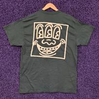 Keith Haring Three-Eye Smiling Face AIDS Awareness T-Shirt L S gray