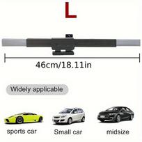 Lengvai montuojamas automatinis ištraukiamas automobilio saulės skydelis - UV apsauga ir šilumos izoliacija Lipni juoda užuolaida juoda