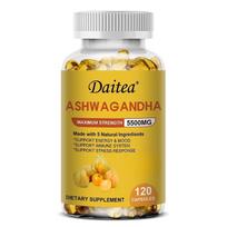 Ashwagandha Maximum Strength 5500mg Formula Made with 5 Natural Ingredients for Energy Mood and Stress Response Support 120PCS
