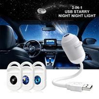 USB Mini Galaktikos Žvaigždžių Projektorius su 3-12 Besisukančiomis Projekcijos Plėvelėmis Žvaigždėtas Kosmosas Naktinis Šviestuvas Vaikų Miegamajam, Automobiliui & Namų Dekoruoti Night Light+3 Star Slices gray