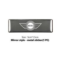 MINI Aliuminio Lydinio Automobilio Logotipo Lipdukai Automobilio Kėbulo Durų Dekoratyvinės Lipdukai Aksesuarai Cooper R55 R56 R60 R61 Countryman Clubman dymfu11 gray