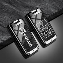 Išmaniojo automobilio nuotolinio rakto dėklas Dangtelis Laikiklis Raktų pakabukas Volvo S60 S80 V60 XC60 XC70 S60L S80L V40 XC90 Apsauginiai priedai WT6 gray