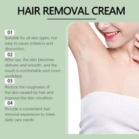 Aloe Vera Hair Removal Cream Painless Depilation for Women and Men Reduce Redness Growth Inhibitor Everyday Use one size white