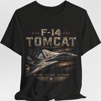 F-14 Tomcat naikintuvo marškinėliai | Vintažinė karinės aviacijos grafika 110 gray