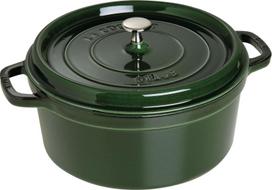 Emaliuotas ketaus puodas Staub La Cocotte, Ø28 cm, 6.7 l, žalia sp.