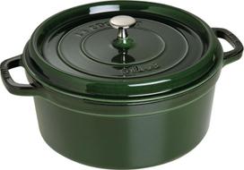 Emaliuotas ketaus puodas Staub La Cocotte, Ø28 cm, 6.7 l, žalia sp.