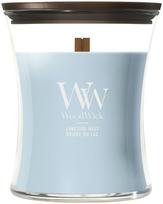Žvakė, aromatinė WoodWick Lakeside Mist, 50 - 65 h, 275 g, mėlyna sp.