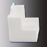 Išorinis kampas PVC kanalui SERT PLASTIK Sertp01004010, 100 x 40 mm, baltos spalvos, 2 vnt.