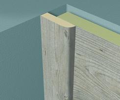Lentjuostė KRONO ORIGINAL 8572, laminuotos 3D sienų dangos MDF K047 apdailai, 2600x25x6 mm